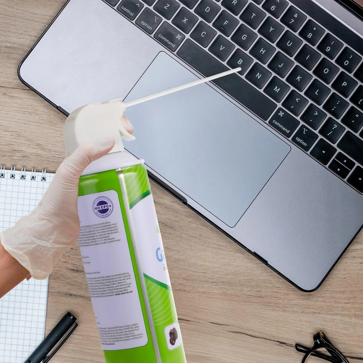 Набір пневматичних очищувачів Green Blue 6 x 600 мл з пістолетом-розпилювачем, фото №3