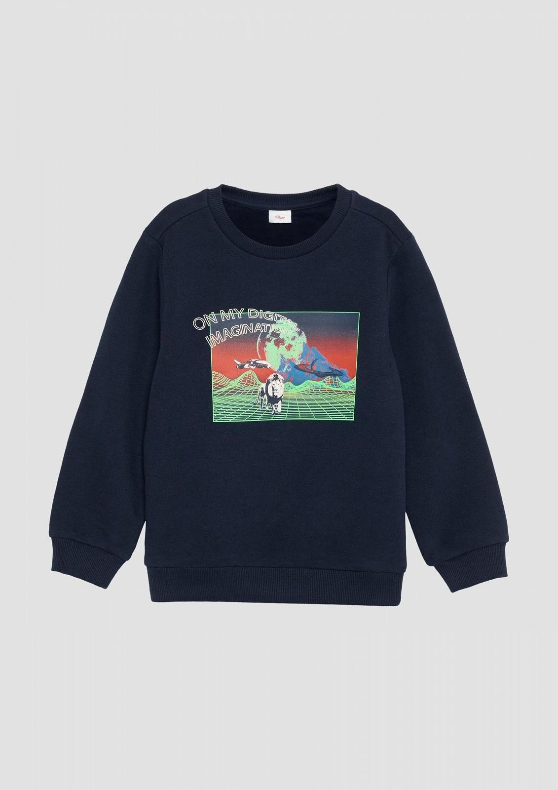 Толстовка s.Oliver для мальчиков с согревающим прорезиненным принтом спереди, фото №4