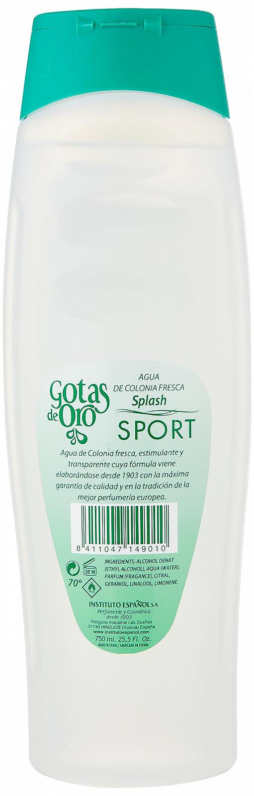 Agua Instituto Español Gotas De Oro Splash 750 мл, фото №2 Agua Instituto Español Gotas De Oro Splash 750 мл, фото №2