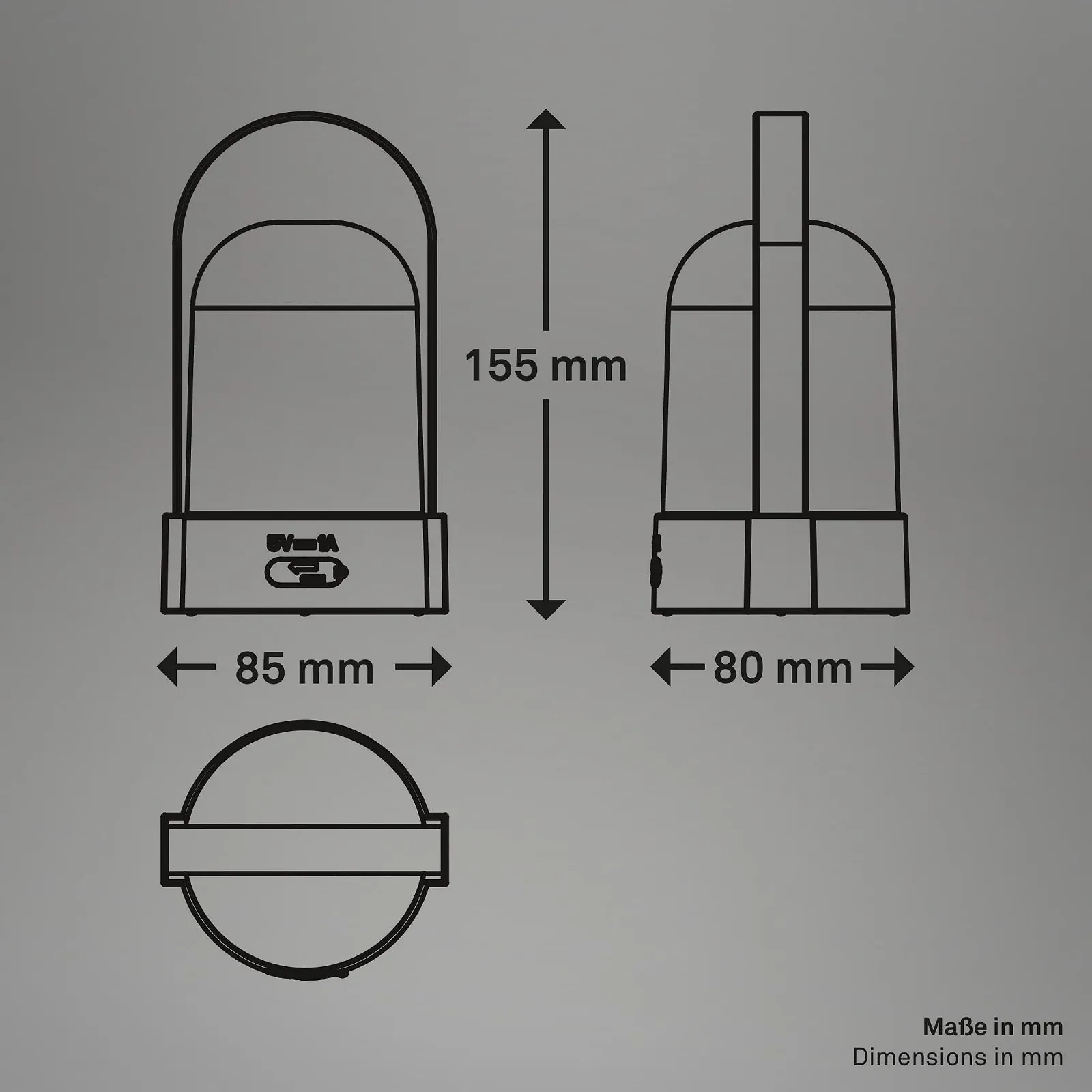 Настольная лампа BRILONER LED Wireless IP44 USB-C Матовый хром, фото №9