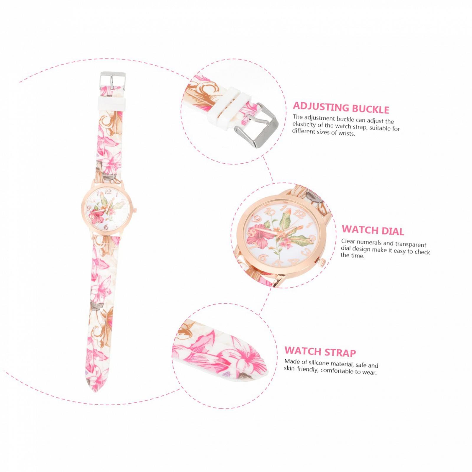 Кварцевые часы PartyKindom для женщин с прочным силиконовым ремешком, фото №9