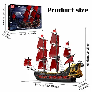 Конструктор Пиратский Корабль Mould King Series 13109 Queen Anna's Revenge 3139 деталей Цвет не указан synthetic.ua - Фото 1