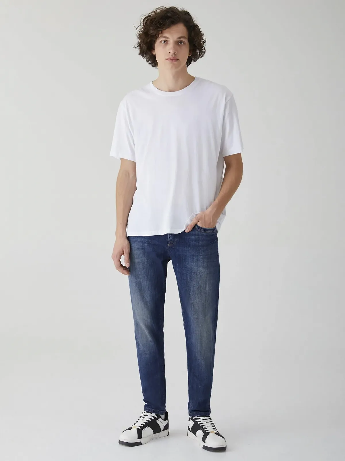 Джинси LTB Vernon чоловічі прямі з бавовняної суміші, сині, фото №2