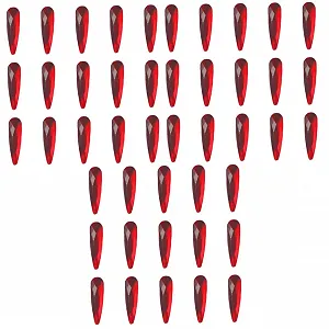 Стразы для ногтей Healvian 60 шт, блестящие кристаллы, красный цвет - Фото 1