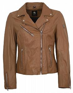 Куртка Biker Otto Kern из натуральной кожи ягненка наппа Cognac - Фото 1