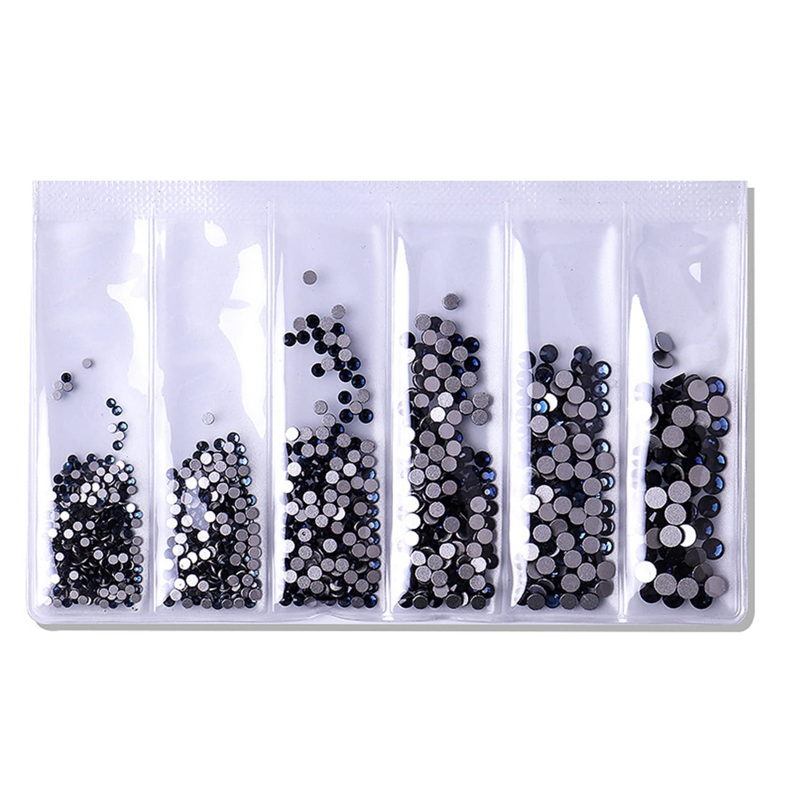 Стрази Klare кристалічні для нігтів, змішані, плоска задня частина, стрази для художніх виробів, фото №1