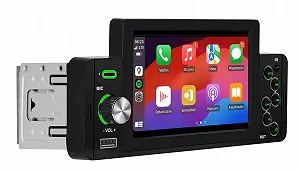 Автомагнитола Hikity / 5.1" / Сенсорная / Apple CarPlay / Android Auto / Bluetooth / GPS / USB / 1DIN synthetic.ua - Фото 1