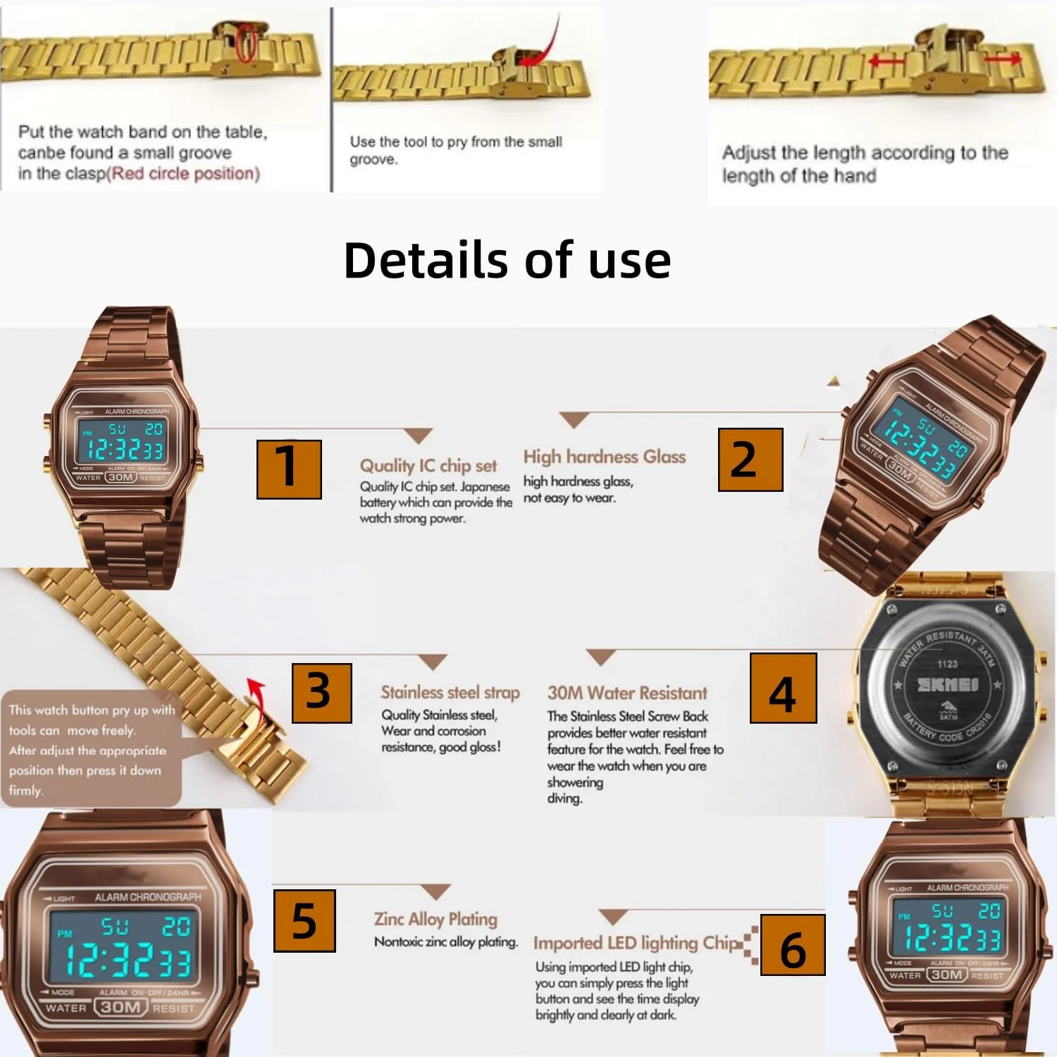 Діловий наручний годинник Nicoone Luxuri", 30 м, водонепроникний, спортивний, фото №4 Діловий наручний годинник Nicoone Luxuri", 30 м, водонепроникний, спортивний, фото №4