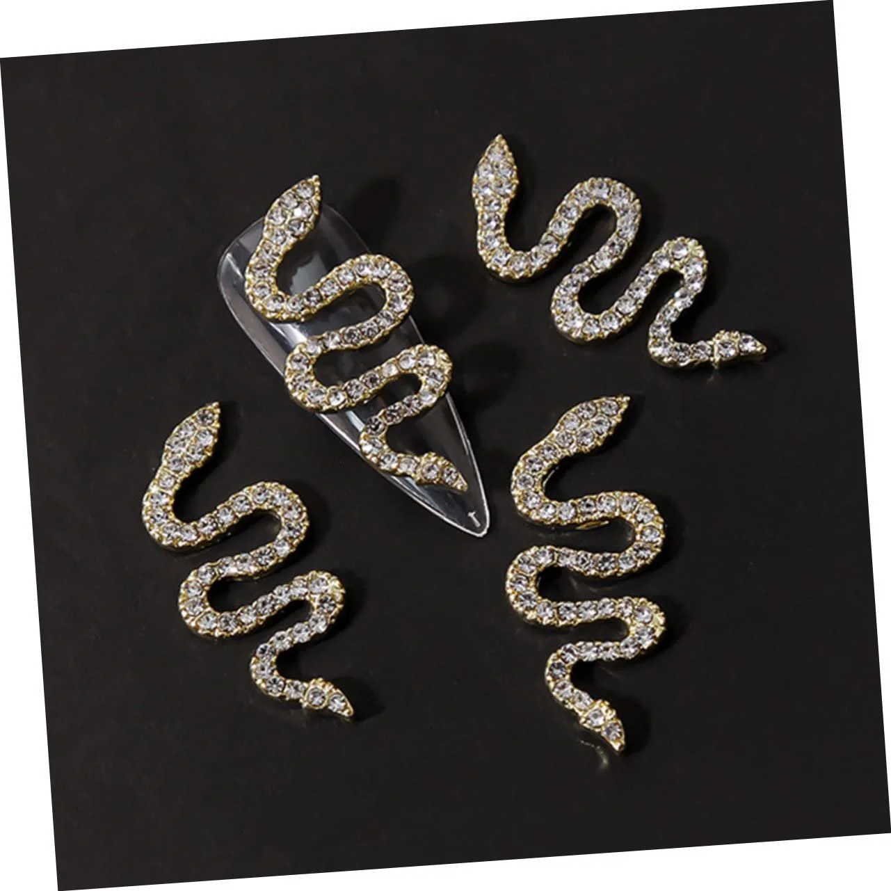Украшения для ногтей змеиные CANIGHT 8 шт., сплав, 3D стразы, драгоценные камни, декор для ногтей, DIY аксессуары для маникюра, декор для женщин, фото №8