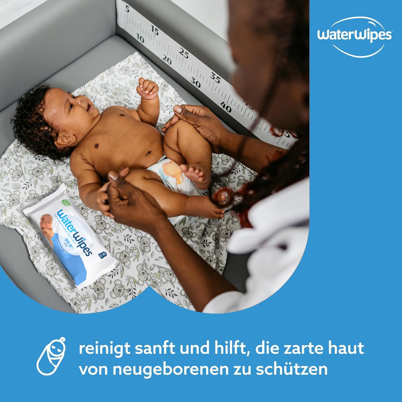 Салфетки детские WaterWipes Original, 360 штук (6 упаковок), на 99.9% на водной основе, без запаха, для чувствительной кожи, фото №4