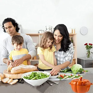 Форма для запекания Pumpkin Casserole Dish Керамическая в форме тыквы с крышкой synthetic.ua - Фото 1
