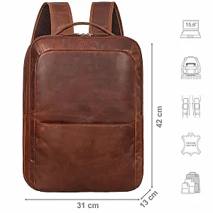 Рюкзак для ноутбука STILORD Kalle 15.6 дюймов кожаный Cognac Brown цена на synthetic.ua - Фото 1 Рюкзак для ноутбука STILORD Kalle 15.6 дюймов кожаный Cognac Brown synthetic.ua - Фото 1