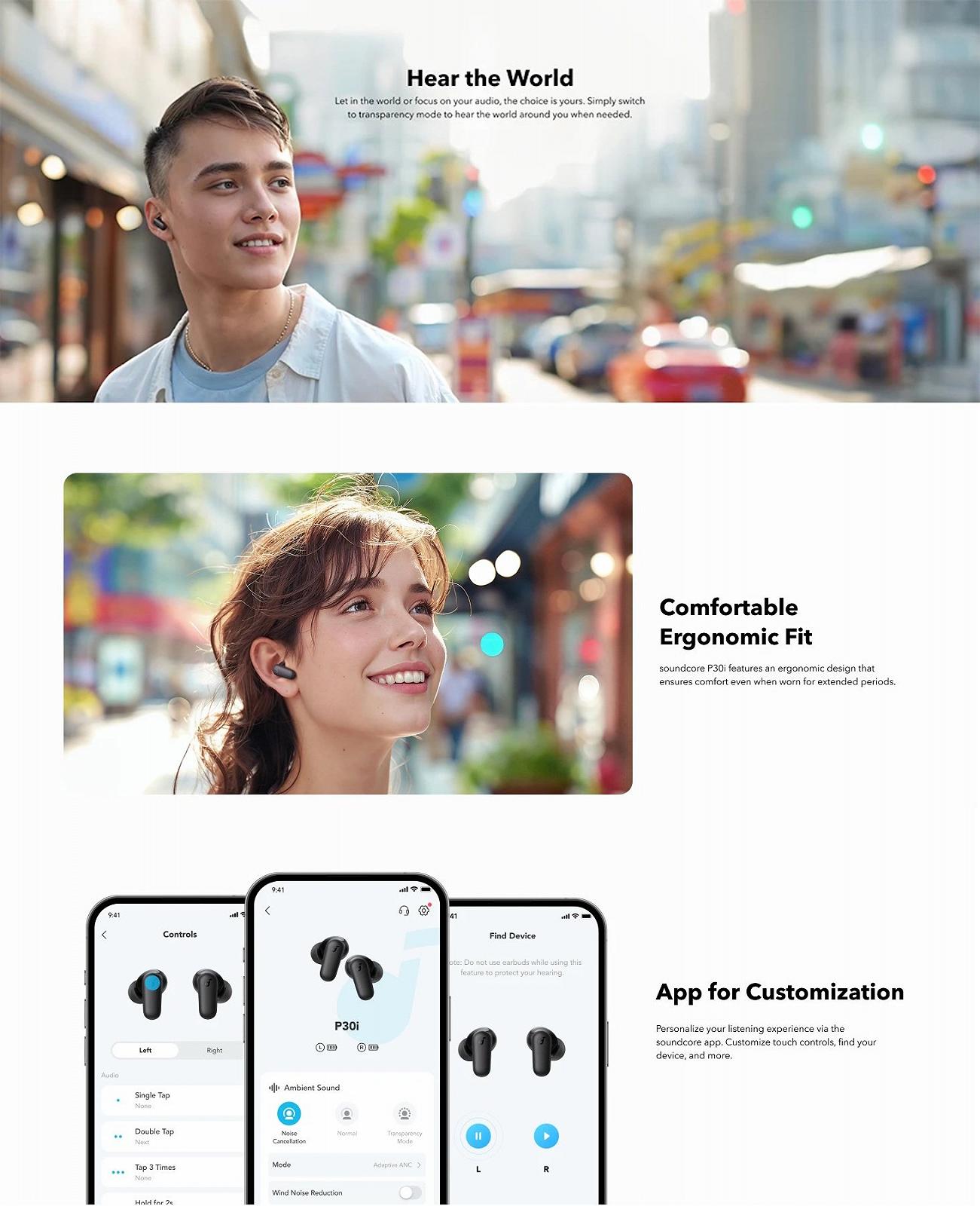 Навушники Anker Soundcore P30i ANC White, фото №7