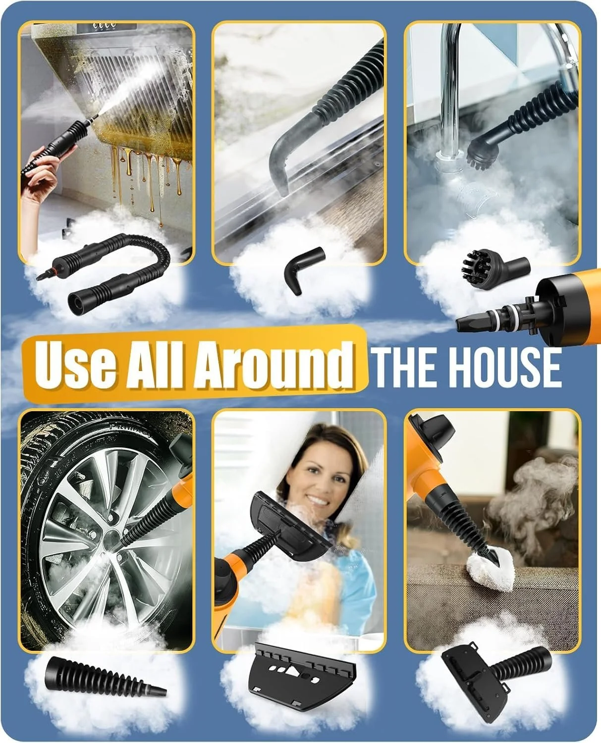 Пароочисник 1050 W 3.5 Bar 380 ml з 10 аксесуарами, фото №4 Пароочисник 1050 W 3.5 Bar 380 ml з 10 аксесуарами, фото №4