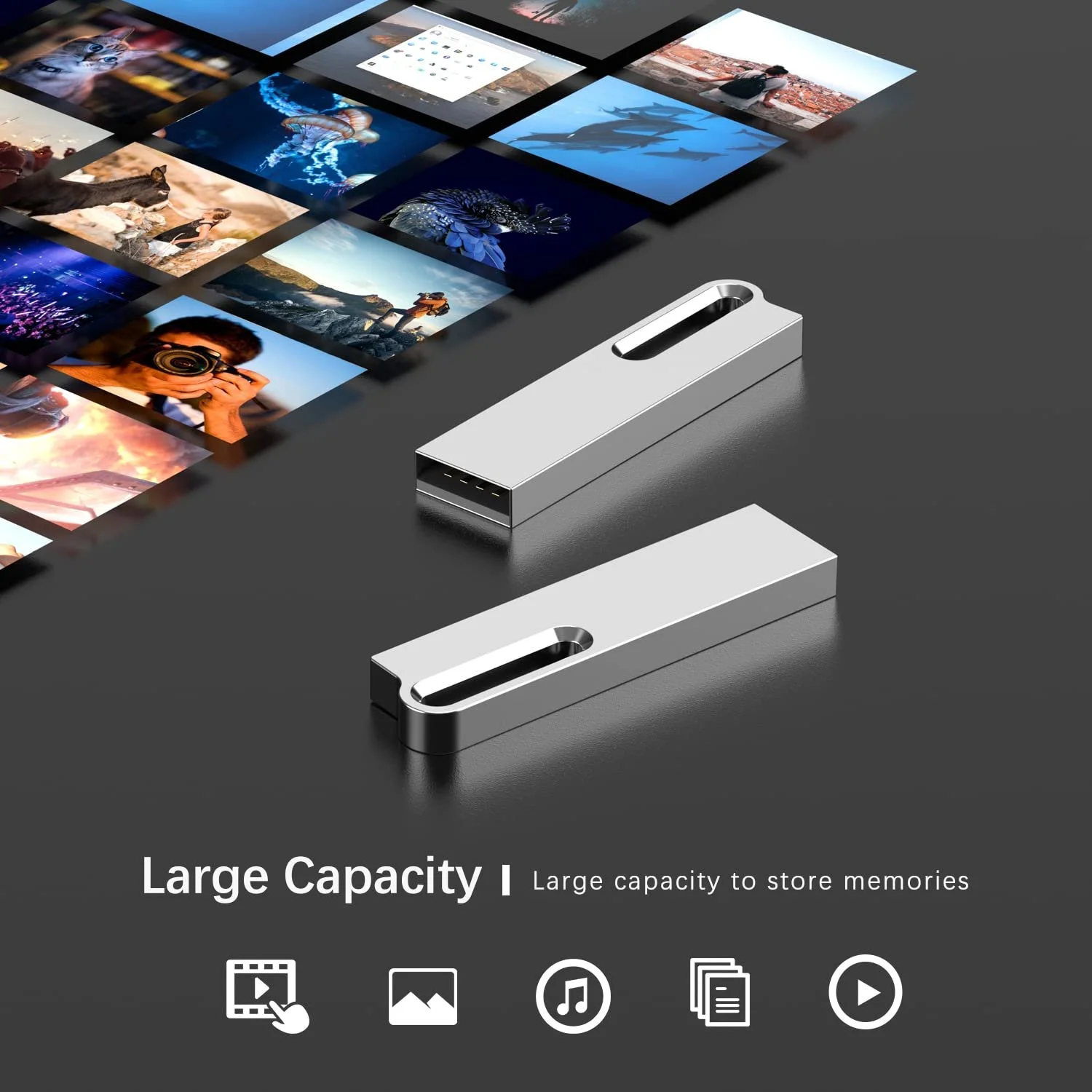 USB Flash Drive KOOTION 16 GB USB 2.0 5 шт Silver, фото №3 USB Flash Drive KOOTION 16 GB USB 2.0 5 шт Silver, фото №3