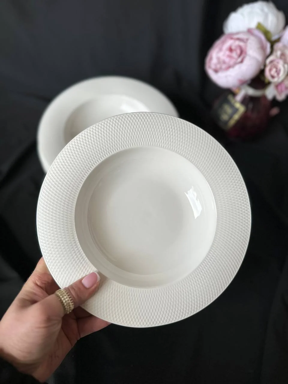 Тарілка для супу порцеляна діаметр 22 см, фото №1