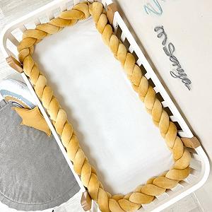 Бортик-коса гірчиця 360 см на всі сторони ліжечка ціна на synthetic.ua - Фото 1 Бортик-коса гірчиця 360 см на всі сторони ліжечка synthetic.ua - Фото 1