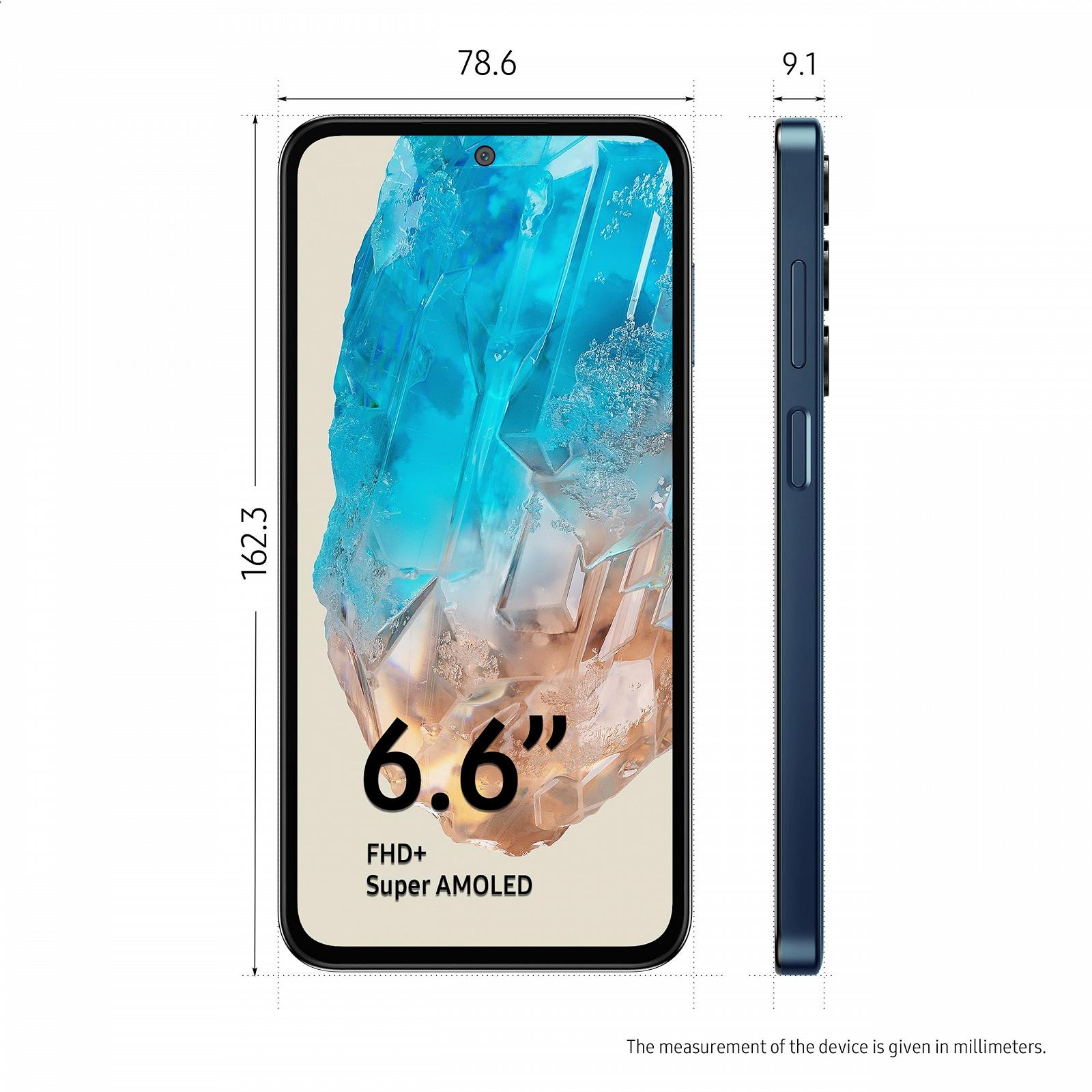Смартфон Samsung Galaxy M35 5G 6GB/128GB Dual SIM Dark Blue, фото №6