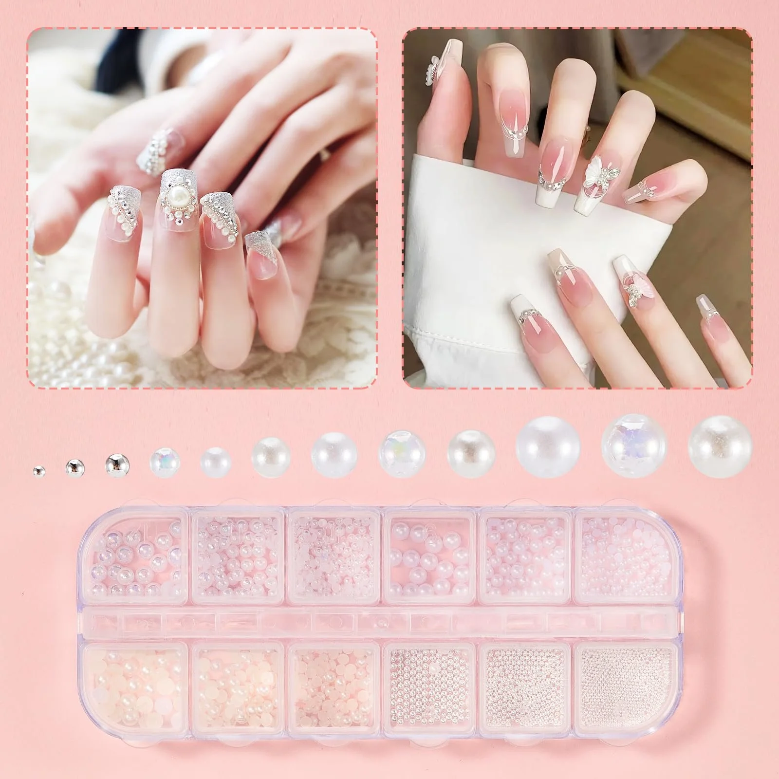 Стразы для ногтей Блестящие камни Набор для ногтей 36 шт. 3D украшения для ногтей с пинцетом и ручкой для сверления Плоская задняя часть для ногтей Одежда Лицо Поделки, фото №5