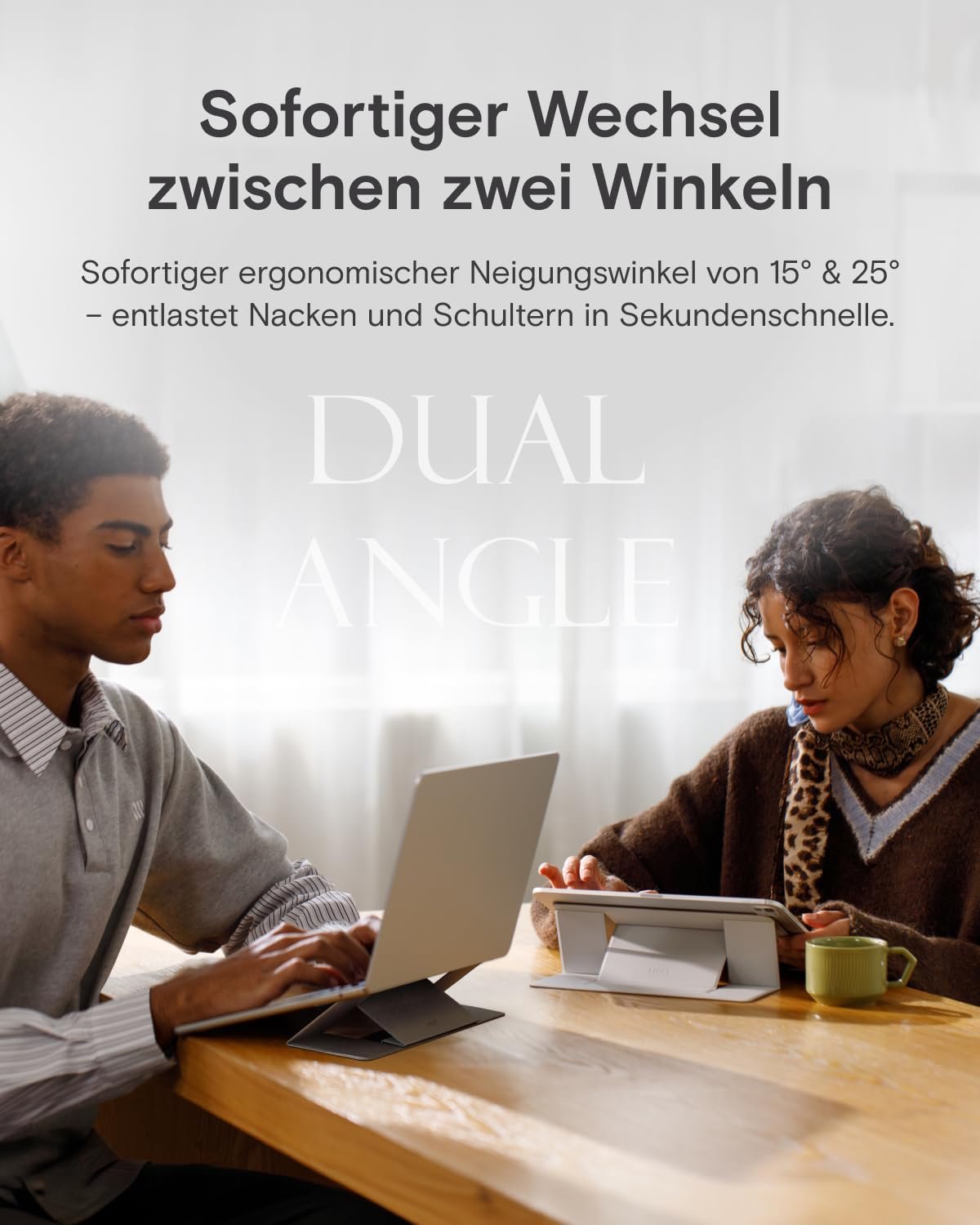 Підставка для ноутбука MOFT, складана з 2 регульованими кутами нахилу, портативна, фото №5