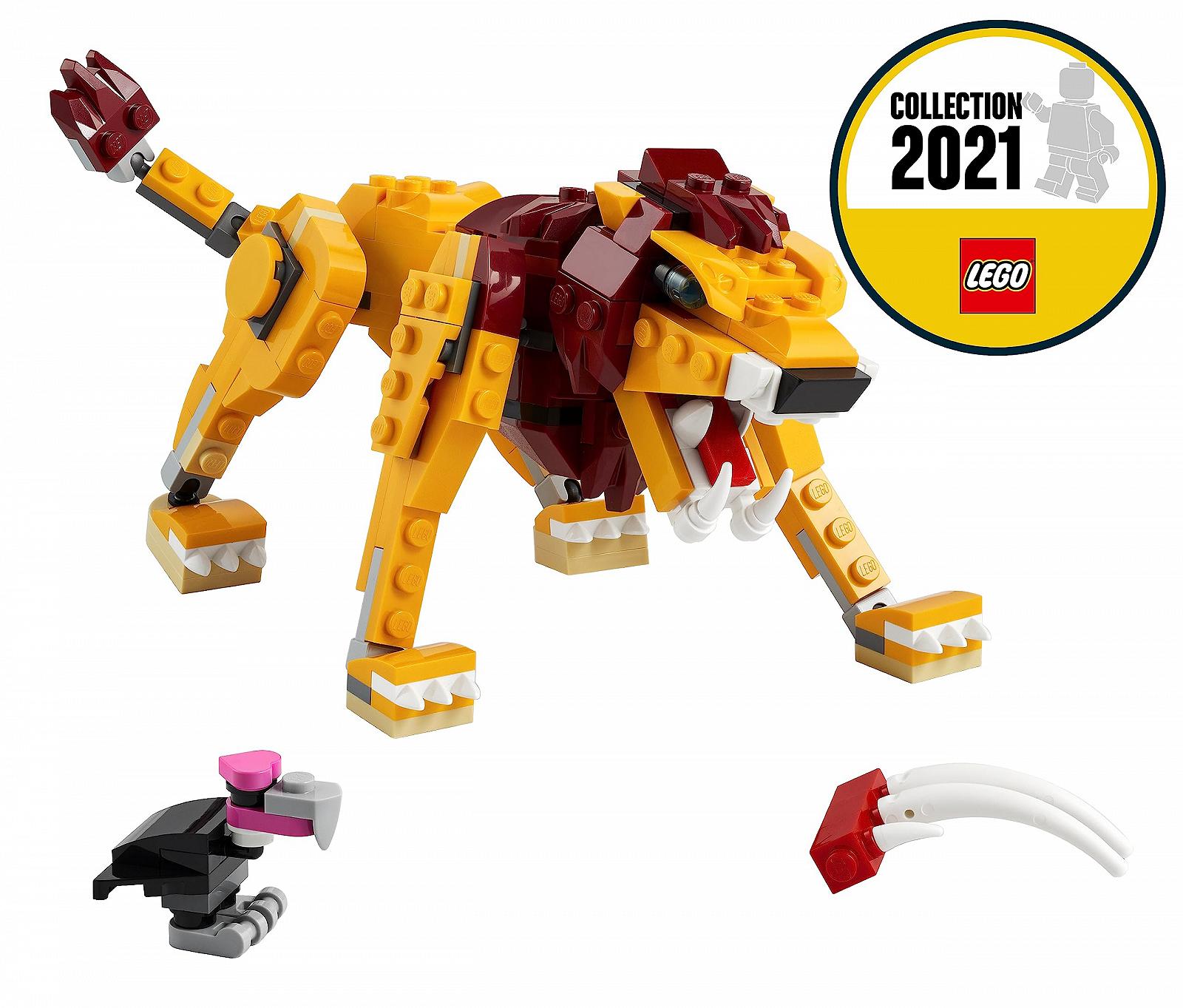 Конструктор LEGO Creator 3-in-1 31112 Дикий лев Страус и бородавочник Игрушечные животные для детей, фото №3