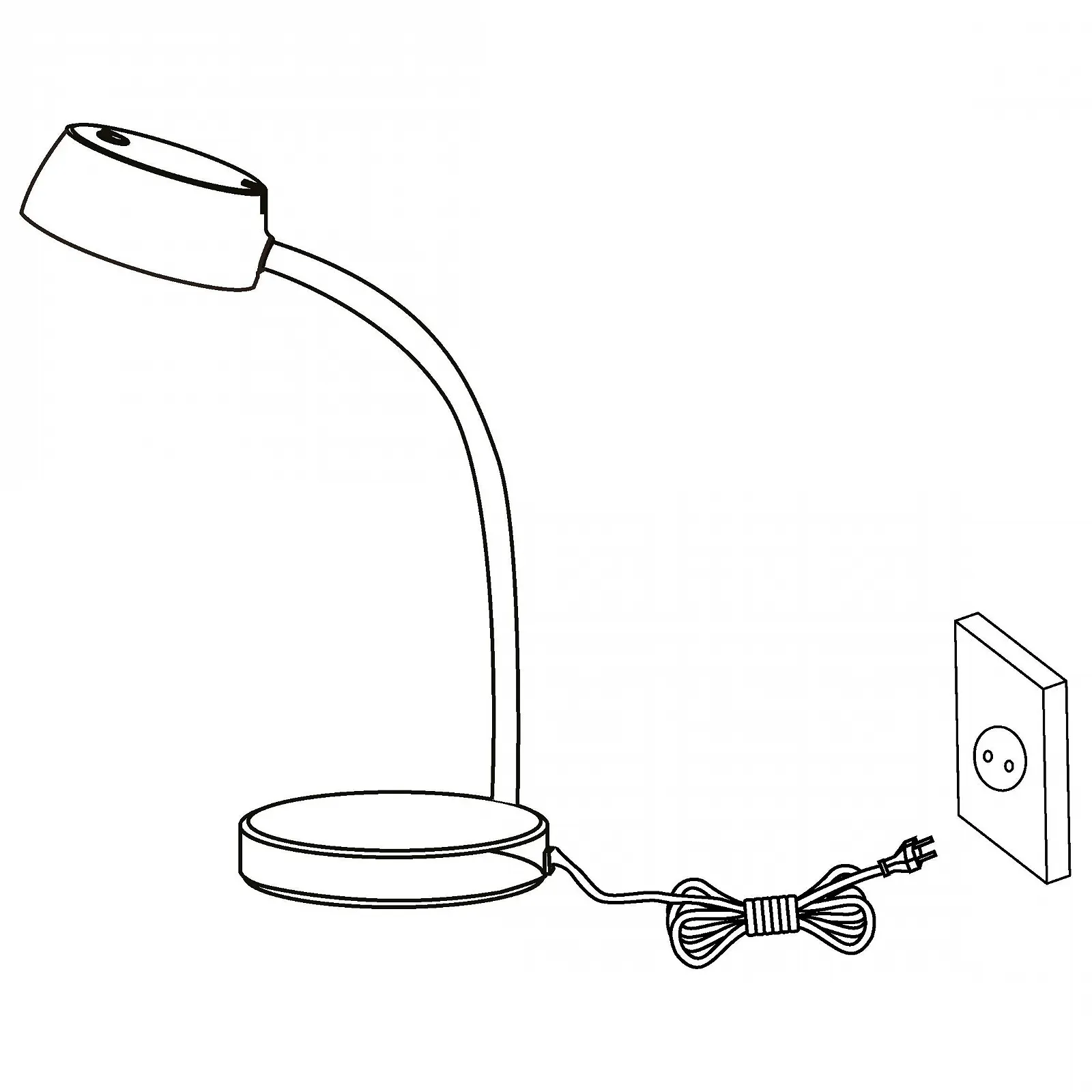 Настільна лампа EGLO Cabales LED пластик біла 34 см, фото №7