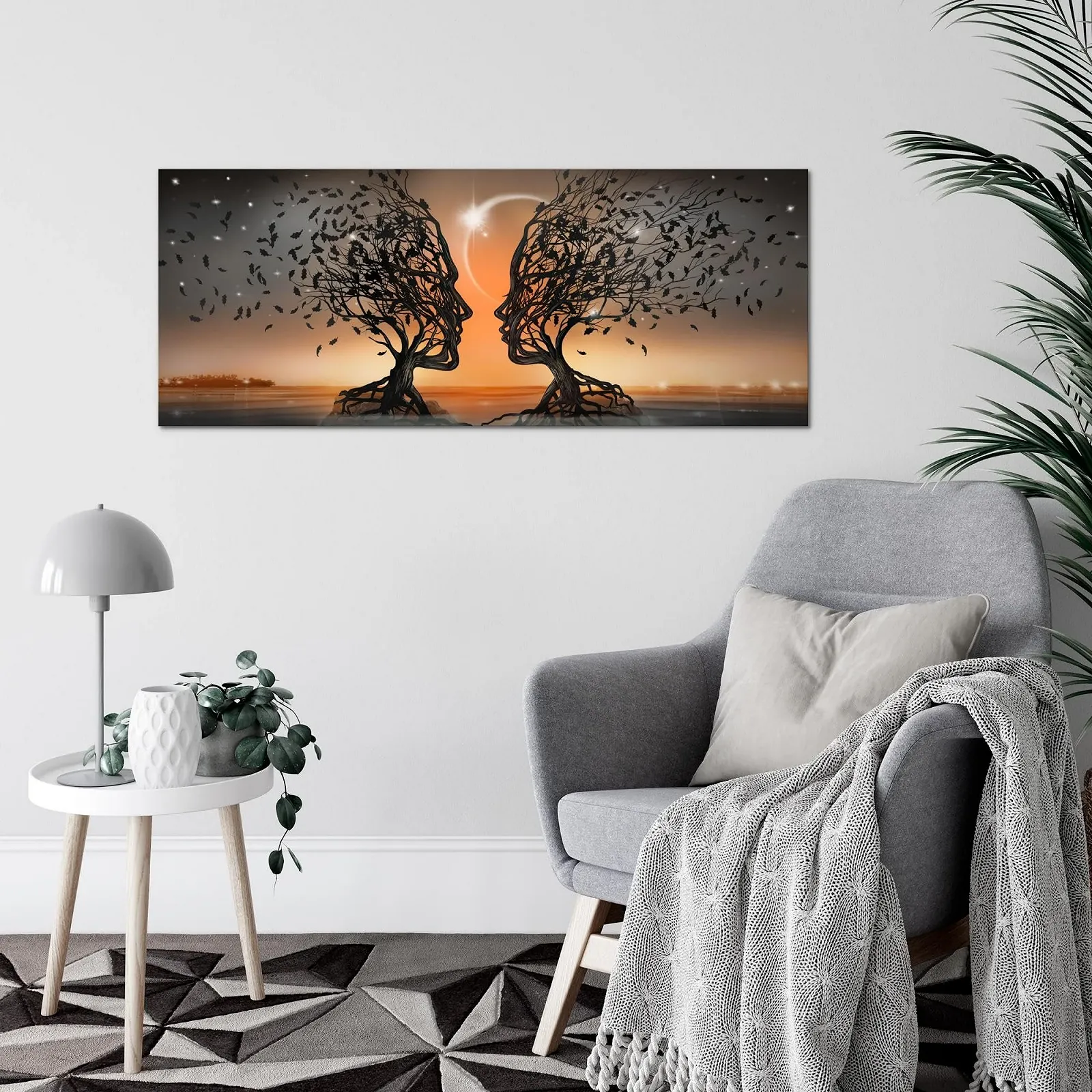 Картина на стіну Runa Art 044812c Закохані на нетканому полотні 100 x 40 см Помаранчева, фото №5 Картина на стіну Runa Art 044812c Закохані на нетканому полотні 100 x 40 см Помаранчева, фото №5