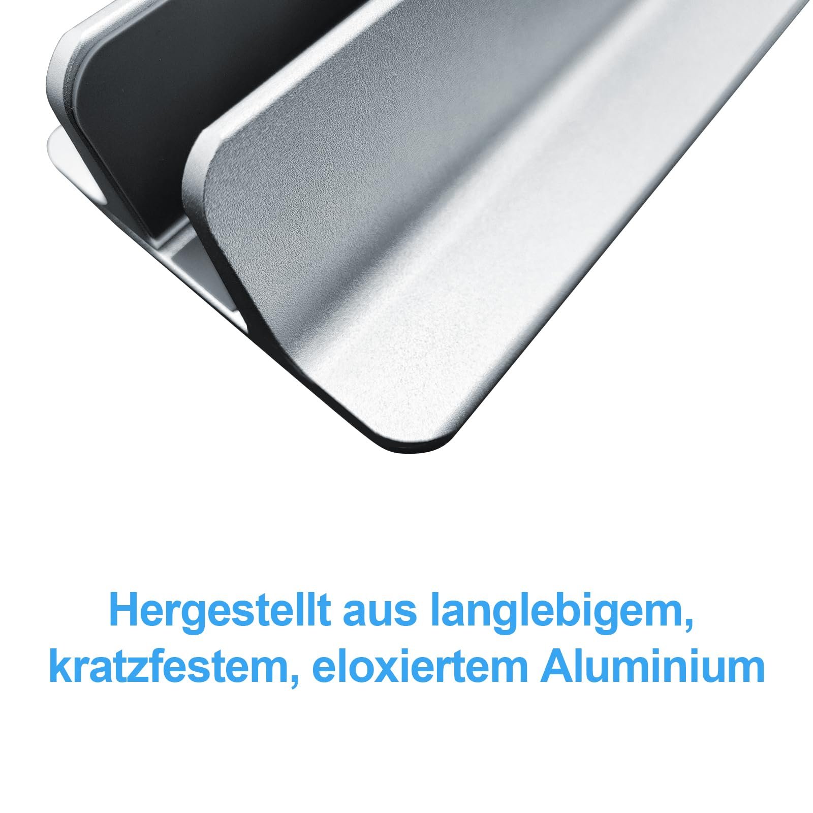 Підставка вертикальна Алюмінієва регульована для ноутбука (до 17.3 дюймів) Silver, фото №4