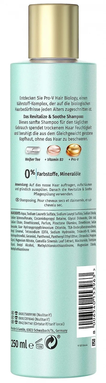 Шампунь для тонких и сухих волос Hair Biology Meno Balance Revitalize & Soothe / с витамином B3 и белым чаем / 250 мл., фото №2