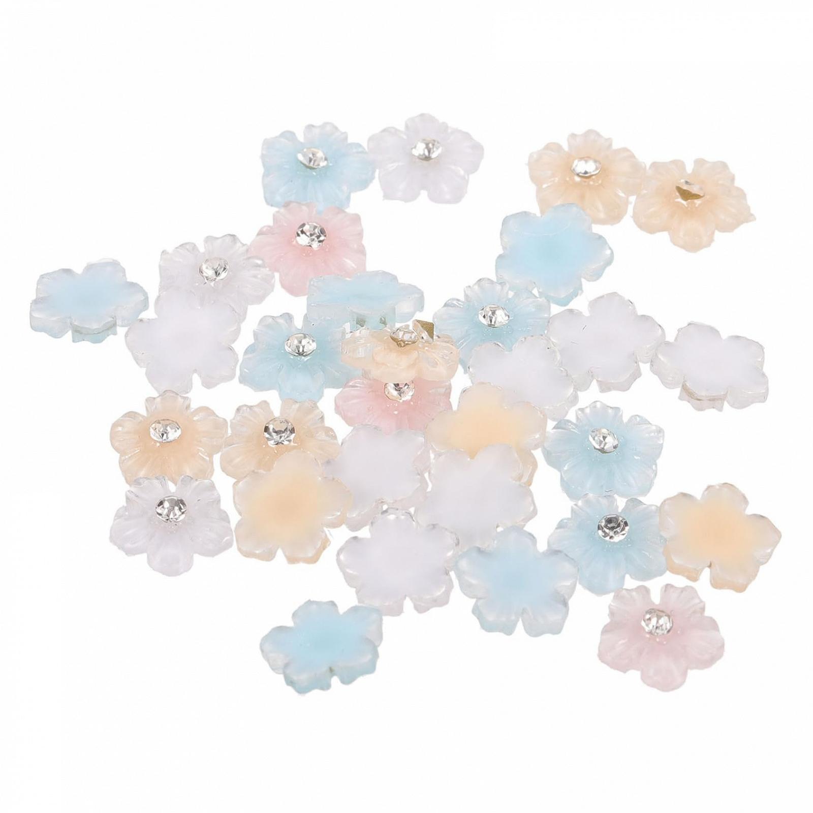 Аксессуары для ногтей Healvian, 3 шт, трехмерные, цветы, подвески, украшения для маникюра, фото №8