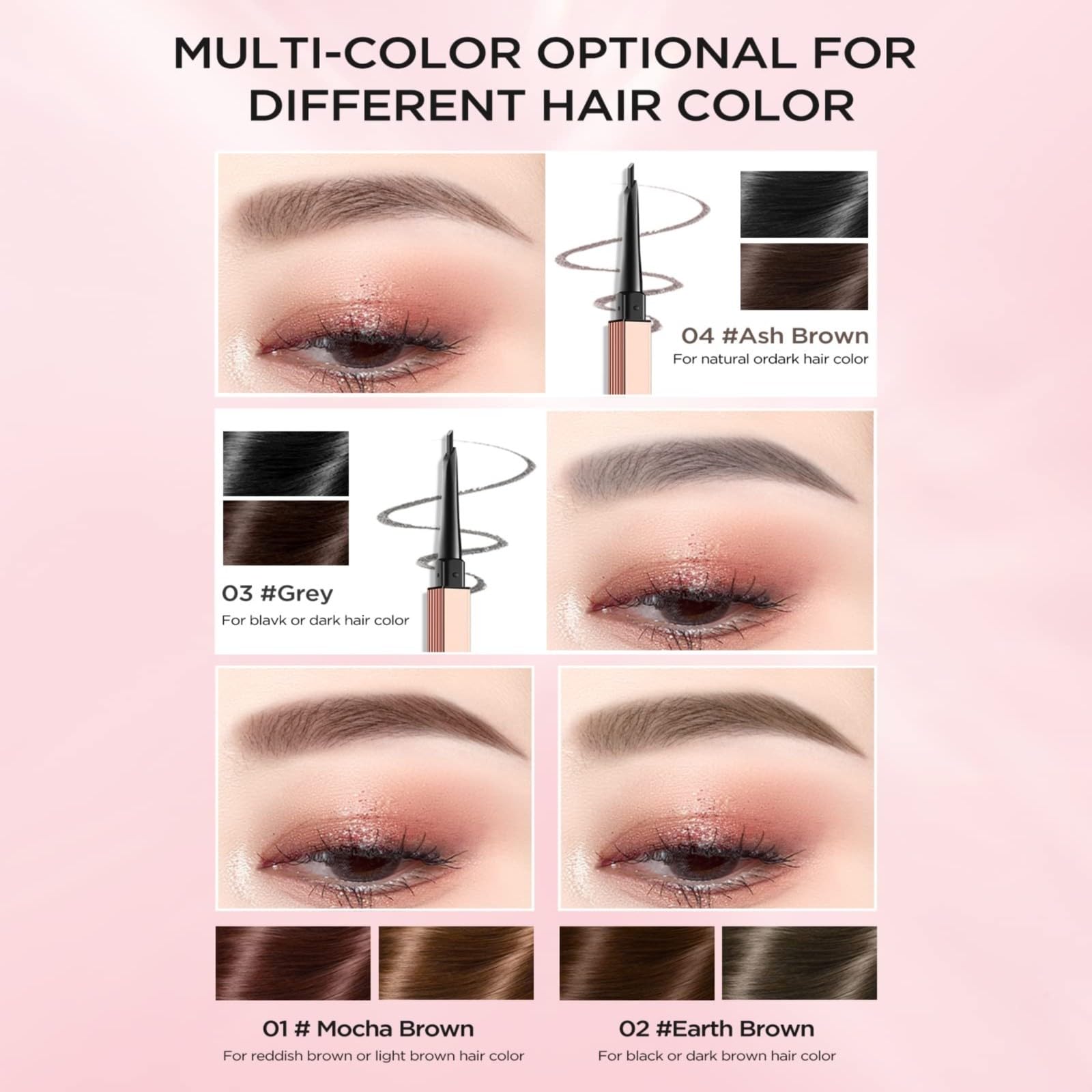 Пензель Augenbrauen з натуральним виглядом, включає пензлик Kolloidales Silberspray 50 (Сірий, Один Розмір), фото №5