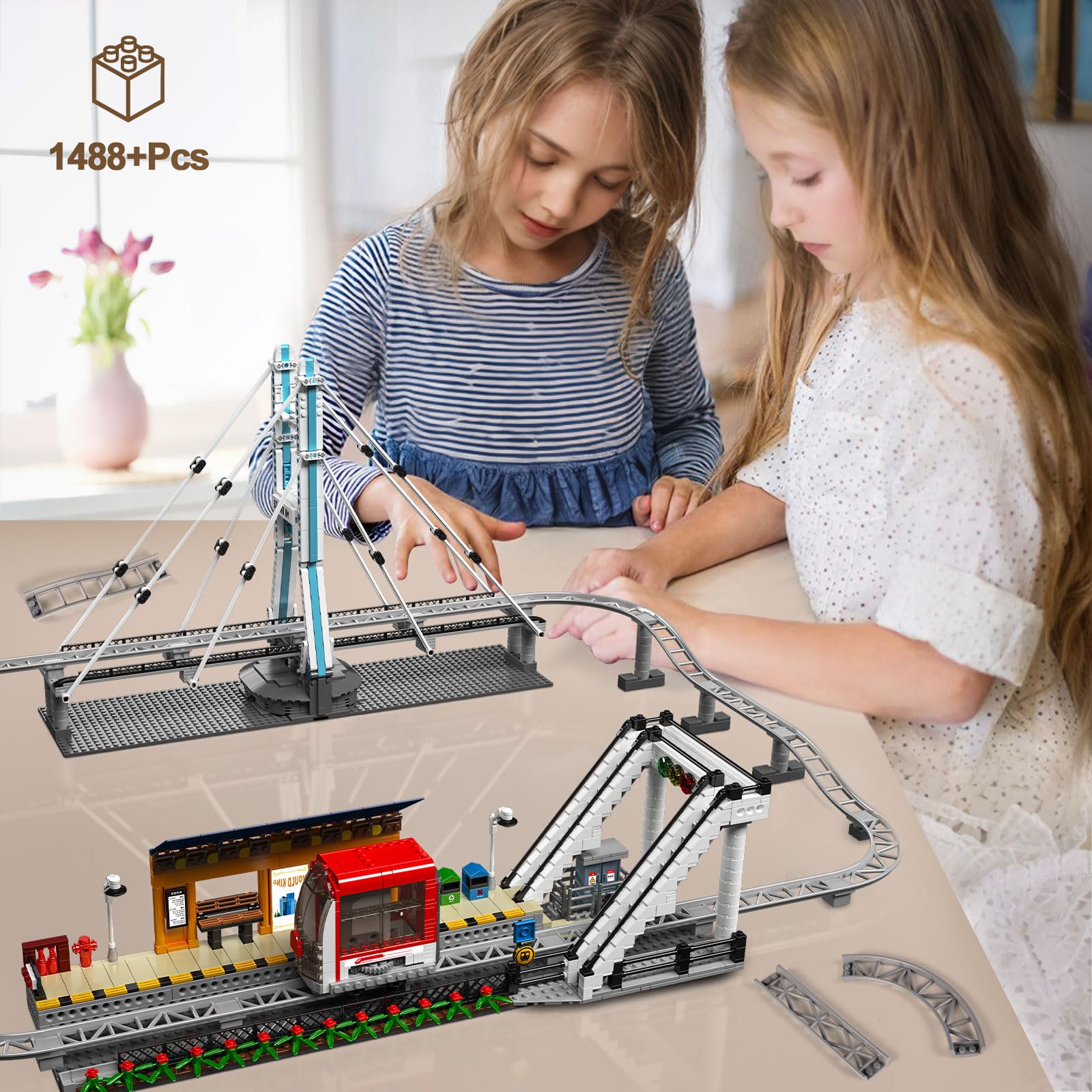 Конструктор Mould King Technic 16052 з дистанційним керуванням, міський вагон (1488 деталей), фото №6