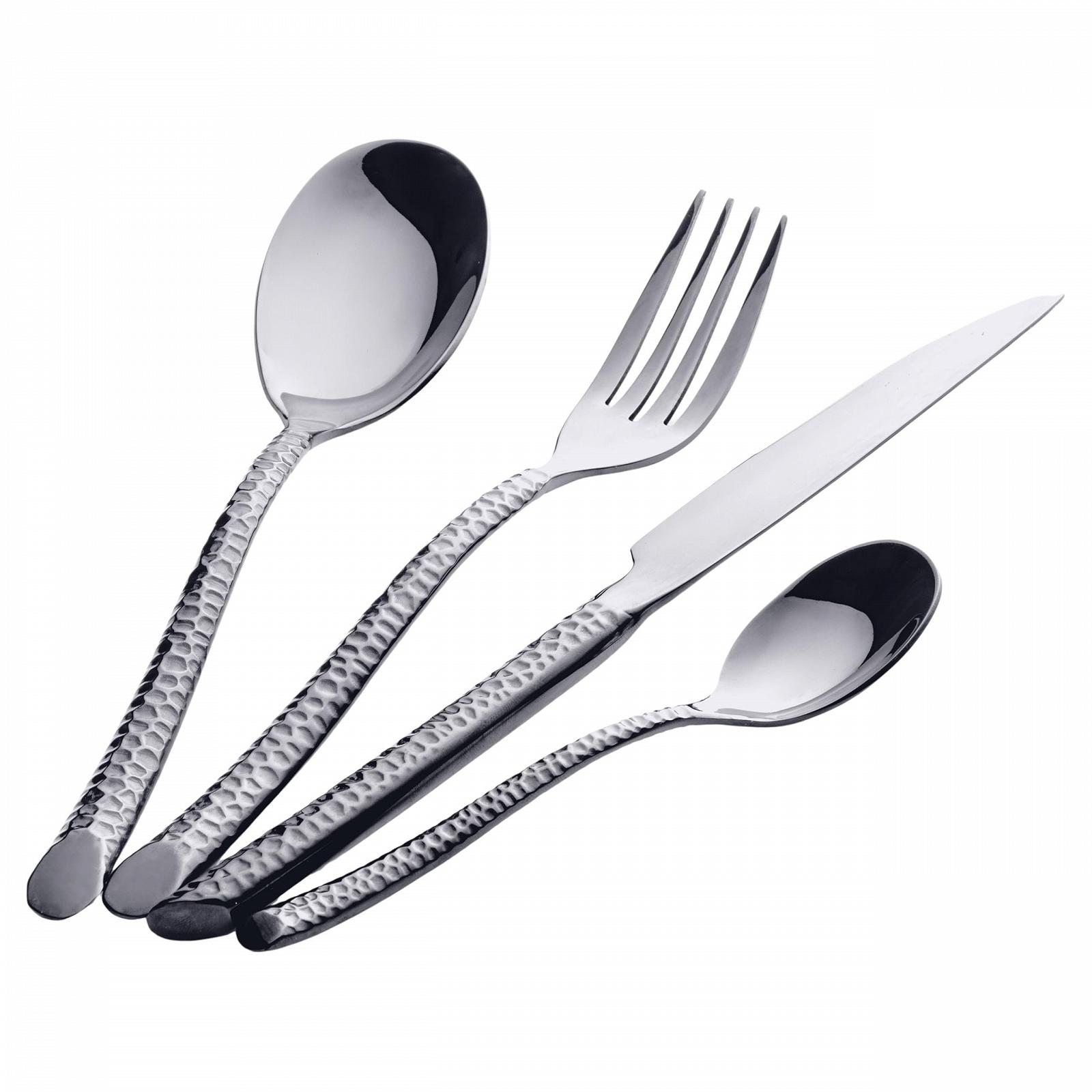 Набор столовых приборов Malindi 24 шт. полированная нержавеющая сталь серебро, фото №2 Набор столовых приборов Malindi 24 шт. полированная нержавеющая сталь серебро, фото №2