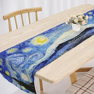 Ранер Van Gogh Starry Night Modern Spring 40 x 140 см льон ціна на synthetic.ua - Фото 1 Ранер Van Gogh Starry Night Modern Spring 40 x 140 см льон synthetic.ua - Фото 1