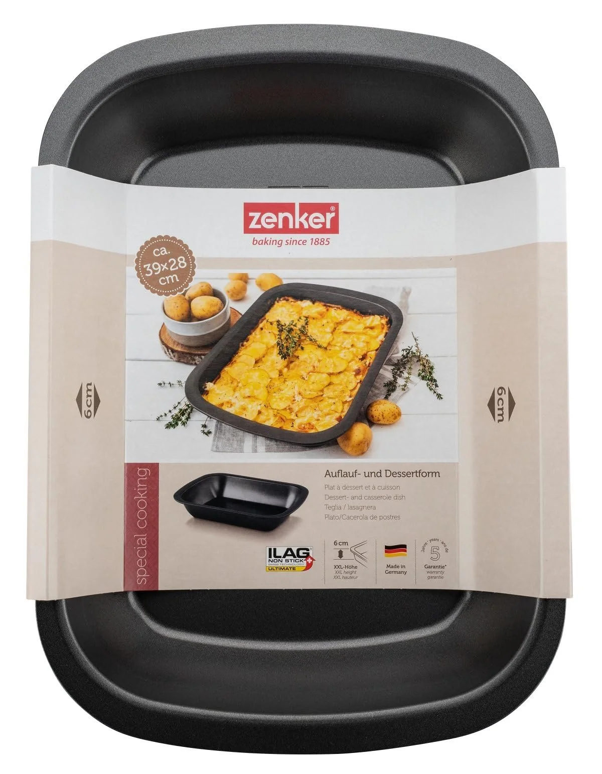 Форма для запікання Zenker Special-Cooking 39 x 29 x 6,5 см сталева антипригарна, фото №4
