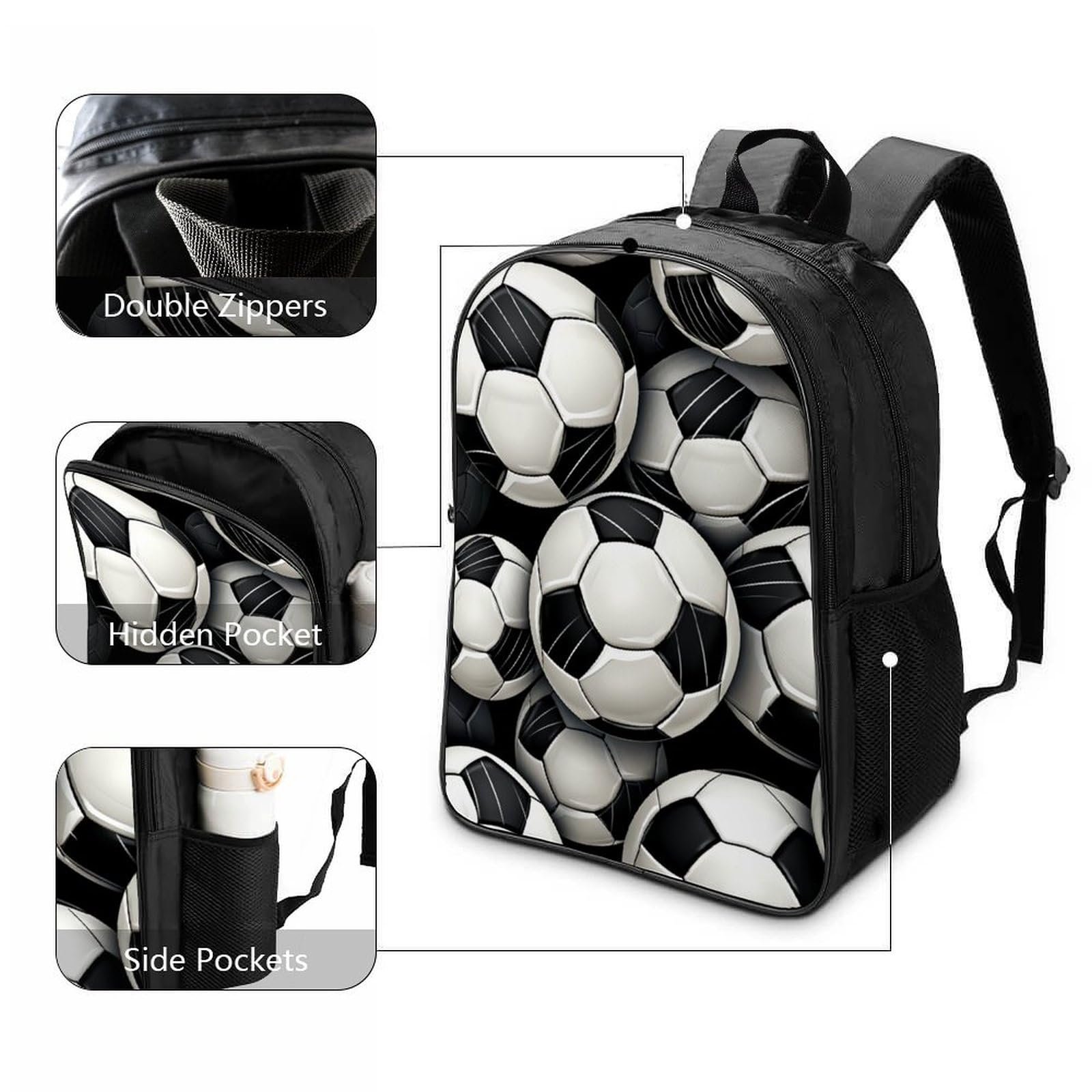 Школьный рюкзак FPAKAKIIE Football 40x28x16см, фото №3