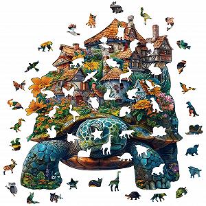 Деревянный пазл Черепаха 200 элементов synthetic.ua - Фото 1