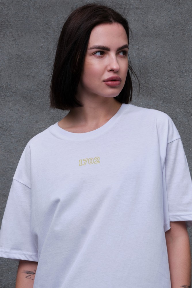 Оверсайз футболка з принтом Without pop culture white, фото №6