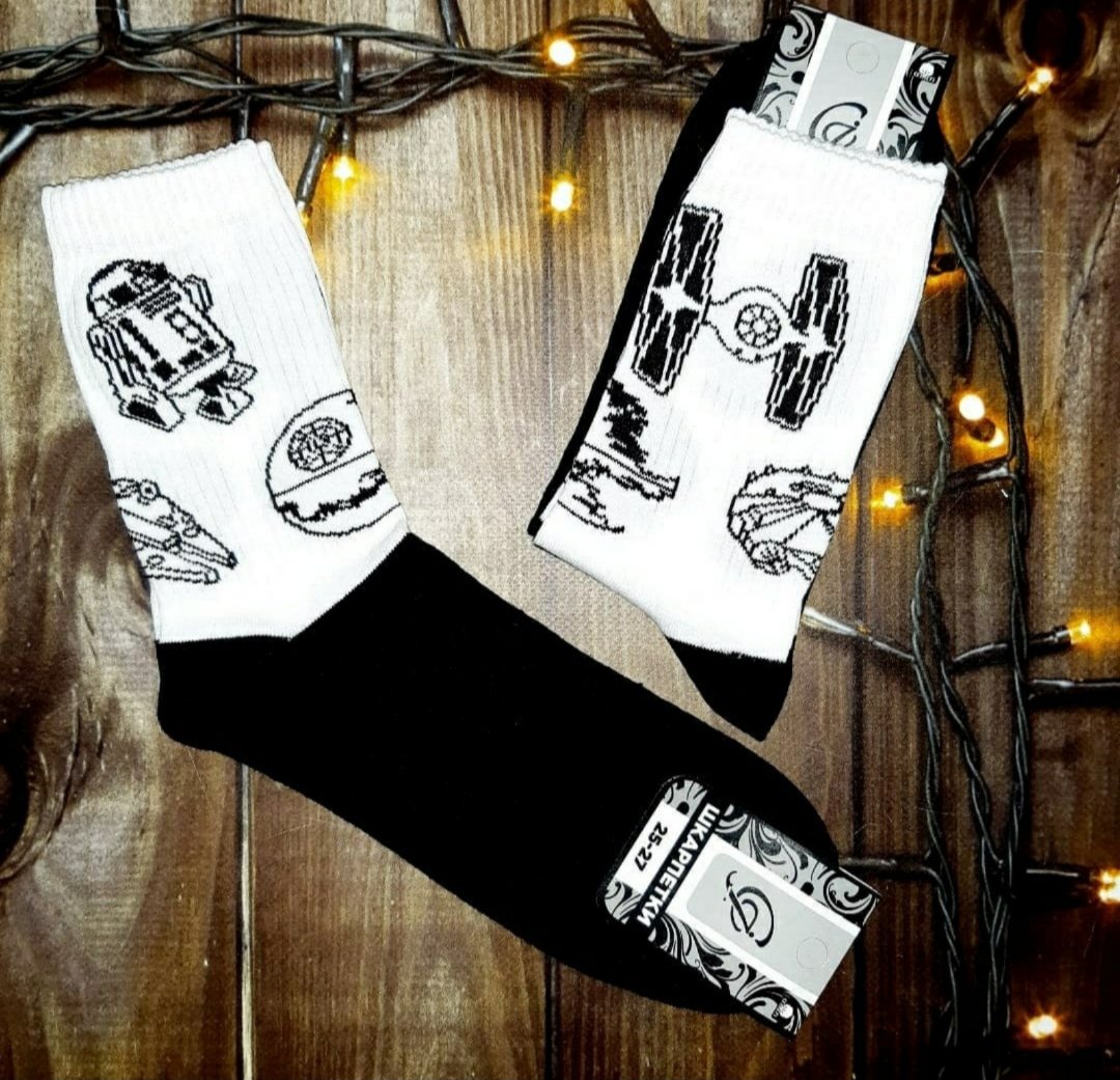 Мужские молодежные носки высокие демисезонные белые 39 - 44 размер, фото №1