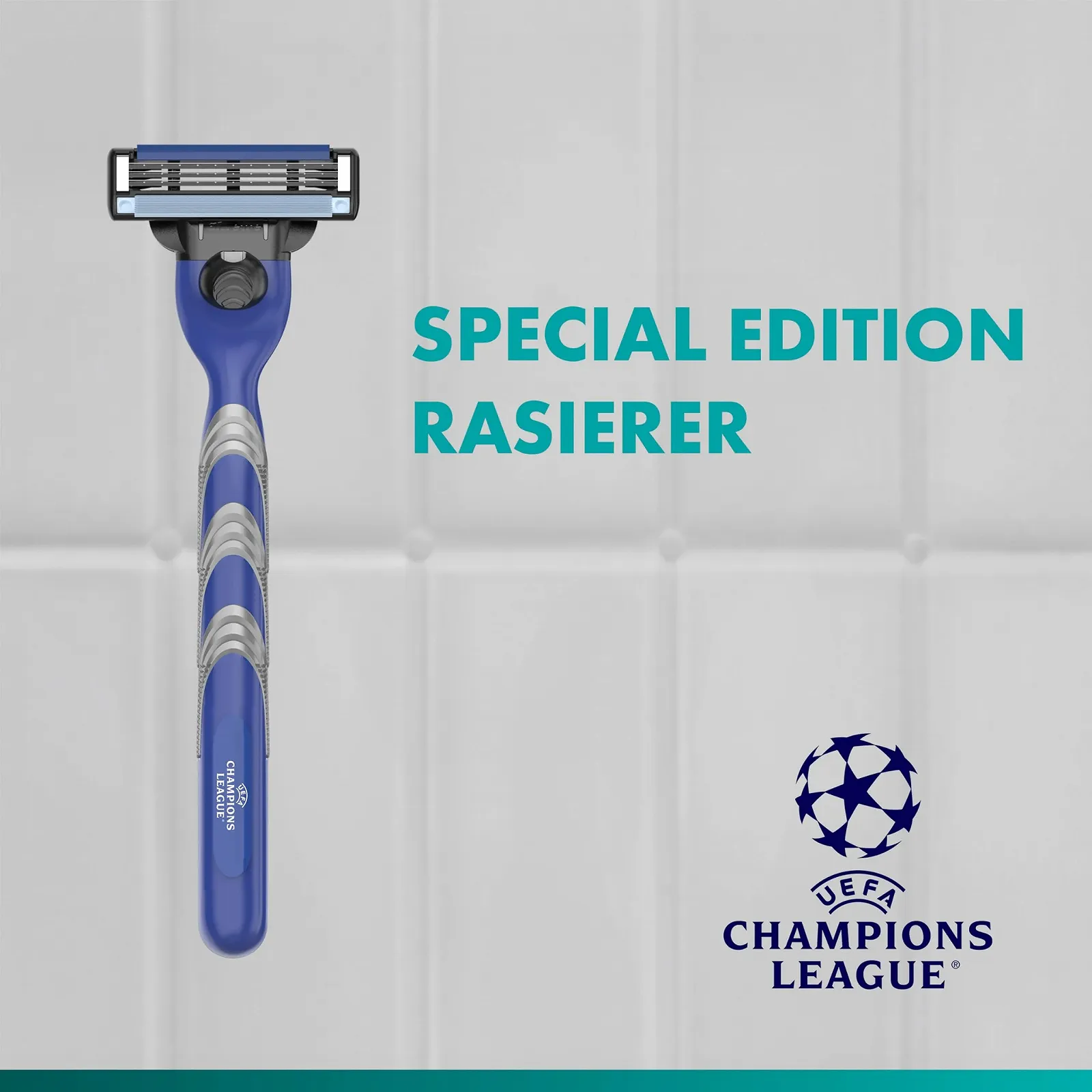 Бритва Gillette Mach3 UEFA Champions League Special Edition 1 бритва 12 сменных лезвий смазывающая полоска защитный колпачок, фото №8