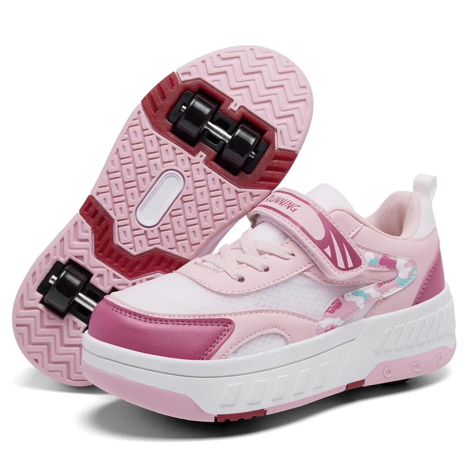 Кросівки на коліщатках дівчаток дитячі, фото №1