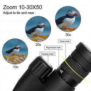 Телескоп Portable 10-30x50 HD монокуляр с треногой и салфеткой для очистки линз, Супер Зум, Одноручный низкая световая видимость synthetic.ua - Фото 1