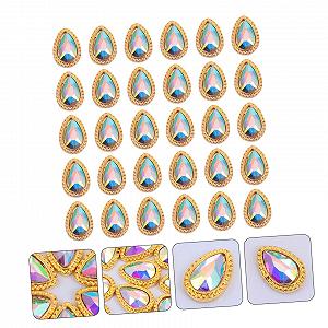 Стразы для ногтей 30 шт. для DIY дизайна ногтей, блестящее украшение synthetic.ua - Фото 1