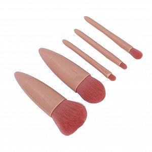 Набор кистей для макияжа Verdant Touch, 5 шт., портативный, волокно, мягкая щетина, мини-кисть для основы, кисть для теней с зеркалом и коробкой для хранения synthetic.ua - Фото 1