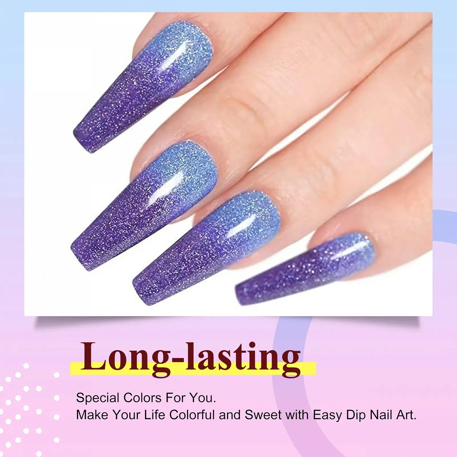 Термо гель-лак для ногтей розовый, фиолетовый, синий, 7,3 мл, фото №3