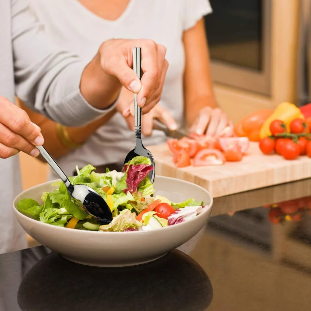 Ложка для сервірування з нержавіючої сталі, 6 шт, велика ложка, фото №5