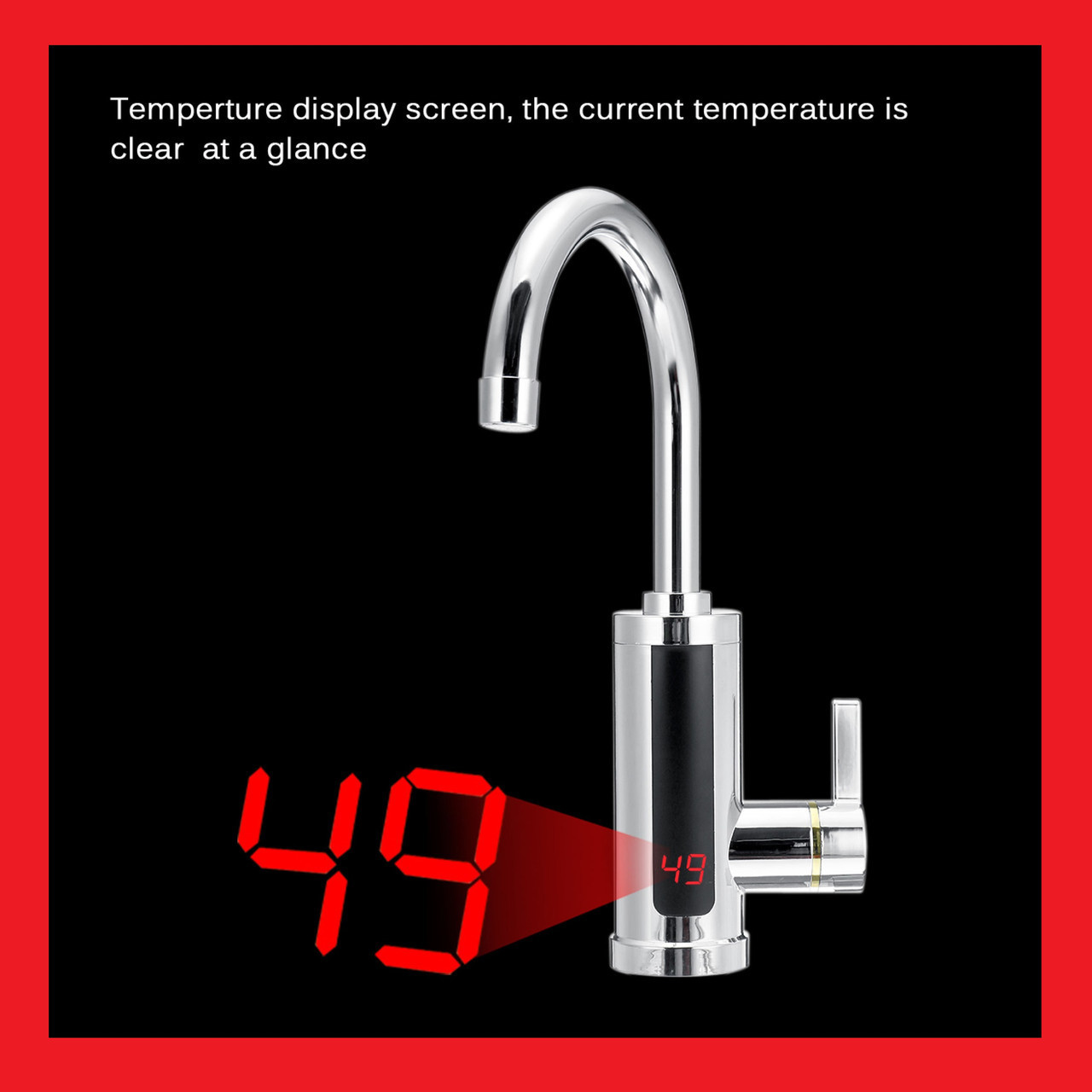 Бойлер кран з екраном хром пластику Delimano нижче підключення RX 011, фото №3 Бойлер кран з екраном хром пластику Delimano нижче підключення RX 011, фото №3