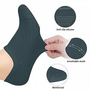Жіночі шкарпетки-слідки Бавовняні посилені короткі шкарпетки з силіконовою вставкою, що не ковзають - 8 пар synthetic.ua - Фото 1