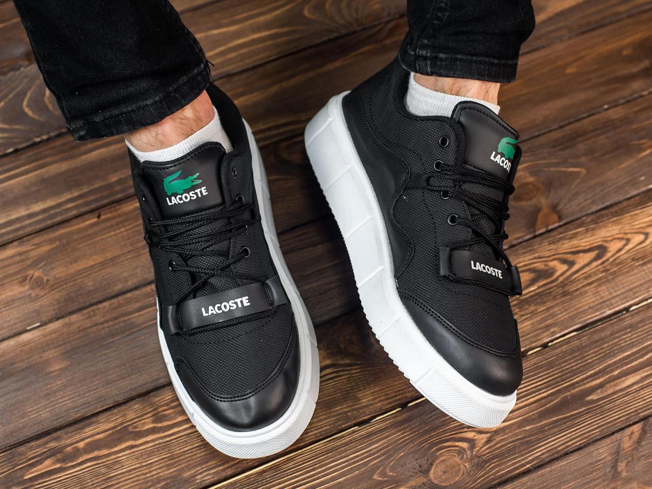 Кросівки Lacoste Street Style Black-White, фото №7