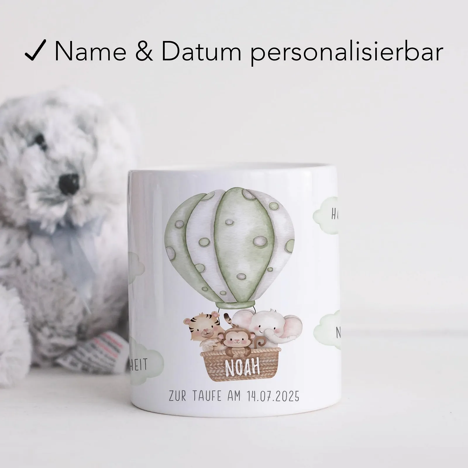 Скарбничка керамічна для хрещення 9,4х8 см зелена, фото №3